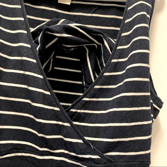 H&M Mama Maternity Nave Blue and White Striped Nursing Tank for Breastfeeding - Picture 4 of 4